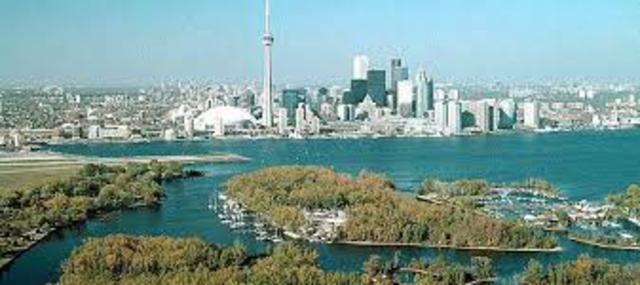 Toronto Islands are formed