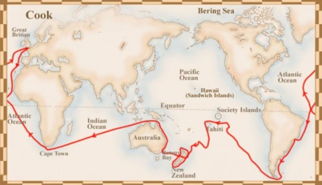 Cook’s first Pacific voyage begins