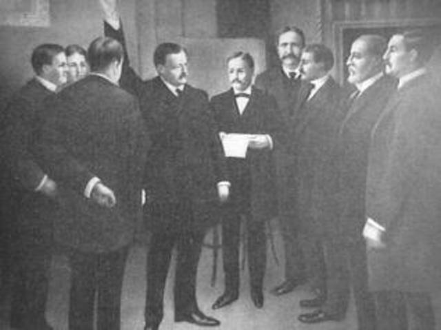 Named President when McKinley is assassinated