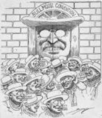 Runs for presidency, unsuccessfully for Bull-Moose Party