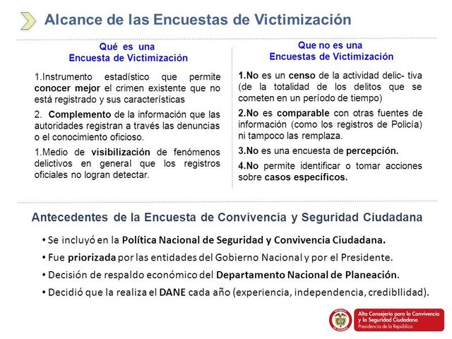 Encuestas de victimización.