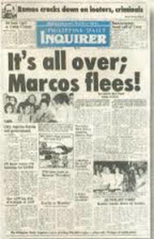 Marcos flees (1986)