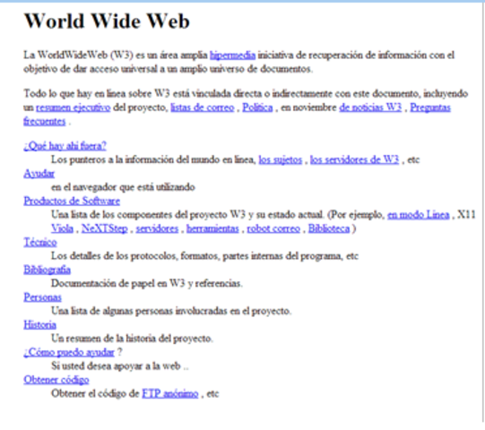 Tim Berners-Lee escribe la primera página web