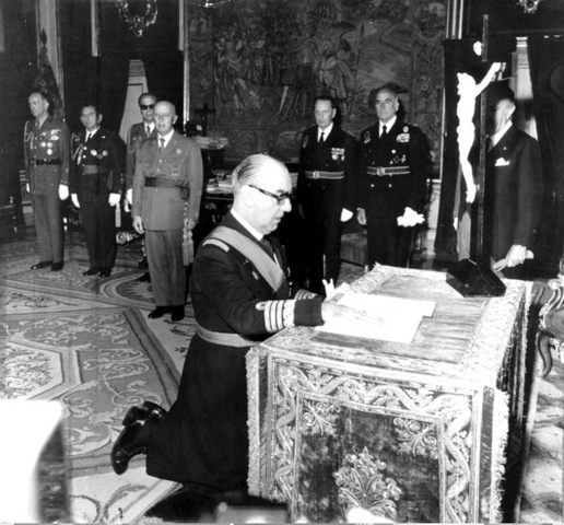 Nombramiento como presidente a Carrero Blanco