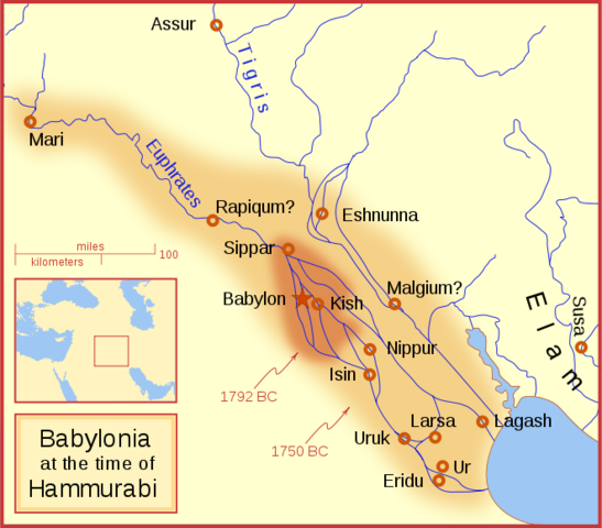 Hammurabi takes over Most of Mesopotamia