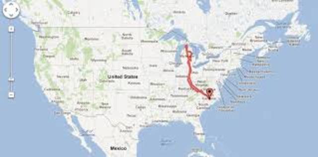 Me mudé de Michigan a Wilmington, North Carolina.