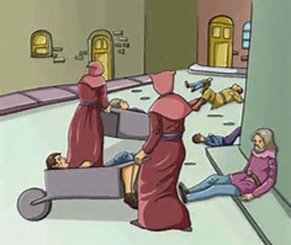 The start of the bubonic plague