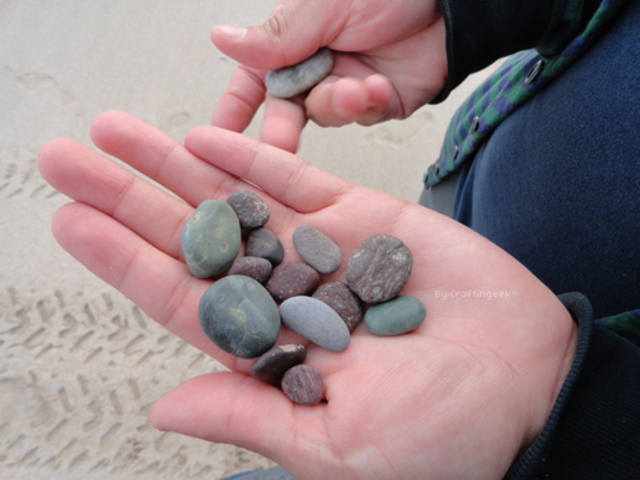el hombre cuenta piedras y palos