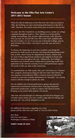 Thirty Years of Olin