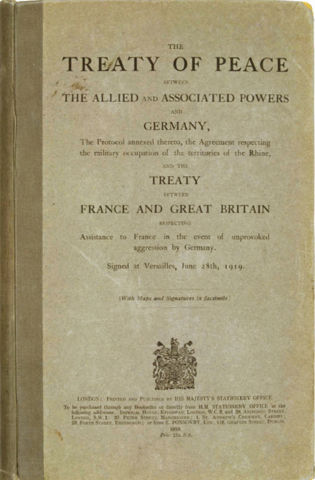 Treaty of Versailles signed