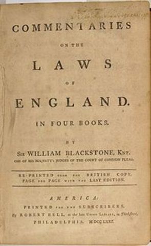 Commentaries on the Laws of England - (Sir Jhon Blackstone)