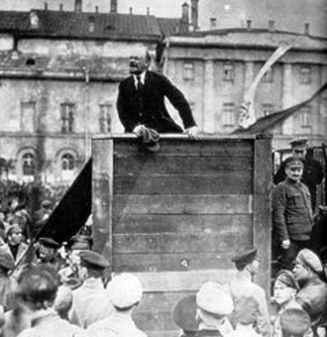 Lenin is arrested