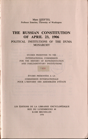 Fundamental Laws of 1906