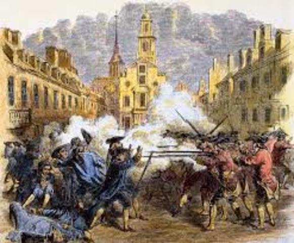 The Boston Massacre occurs on March 5th.