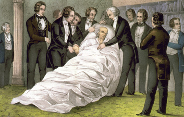 John Quincy Adams Died