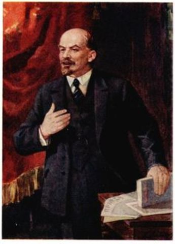 Vladimir Lenin Announces Policy
