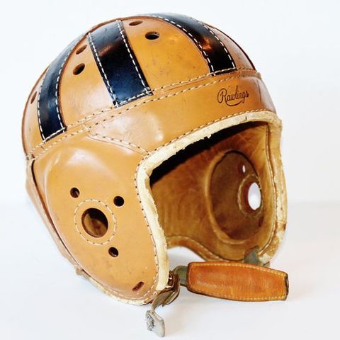 Hard Leather Football Helmet is Invented