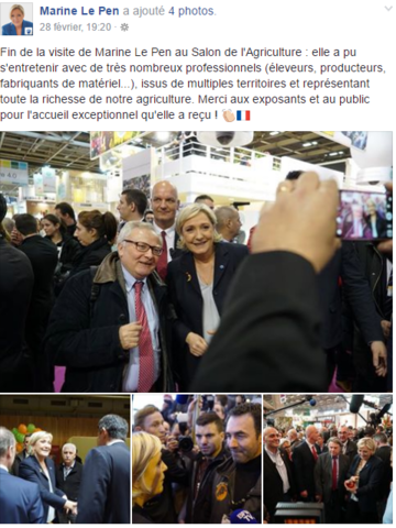 Marine Le Pen au salon de l'agriculture