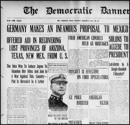 Zimmerman Telegram Intercepted