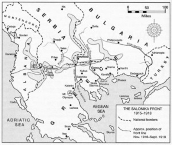Allied troops land at Salonika
