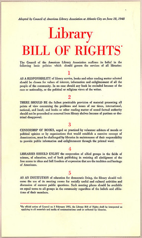 The bill of rights for Librarys !