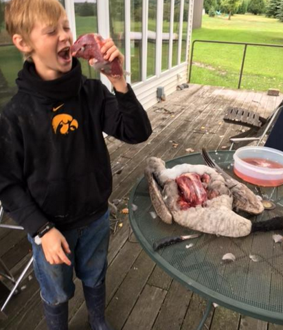 First time eating goose