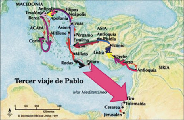 Termino del tercer Viaje de Pablo