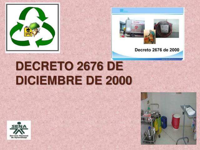 DECRETO 2676 DE 2000