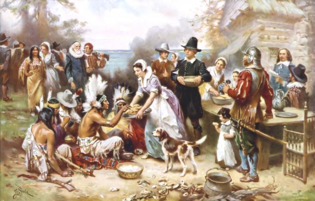 The first Thanksgiving feast