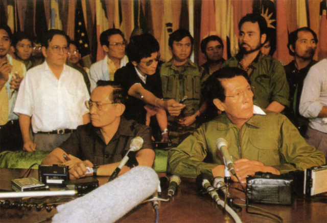 Juan Ponce Enrile and Fidel Ramos defect
