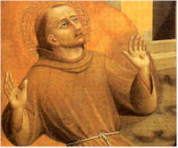San Francisco de Asís recibió los estigmas.
