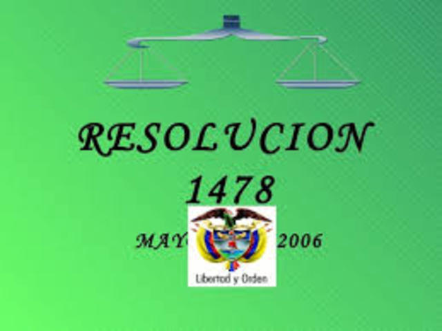 RESOLUCIÓN 1478 DEL 2006