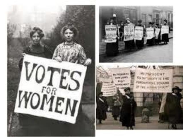 Movimiento feminista de las sufragistas.