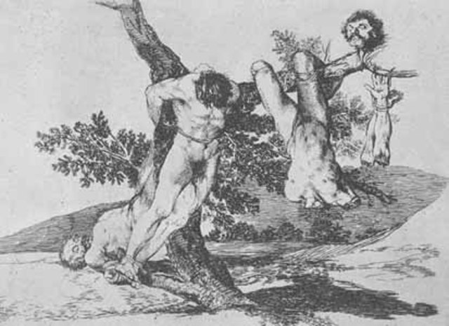 Graba algunos Desastres de la guerra