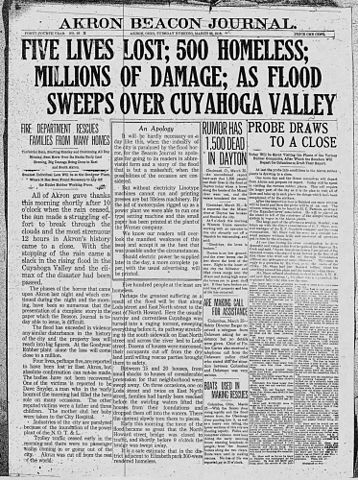 Ohio and Erie Canal is flooded