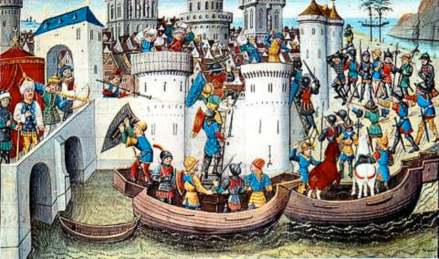 Rus Vikings attack Constantinople (Istanbul).