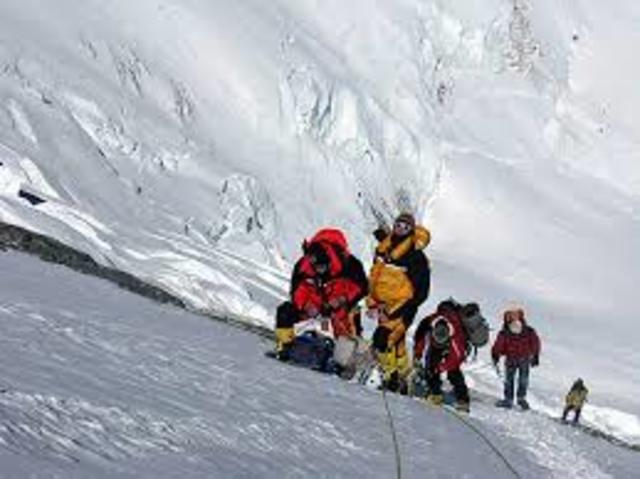 A rule on the Mount Everest for safety. 2:00 pm