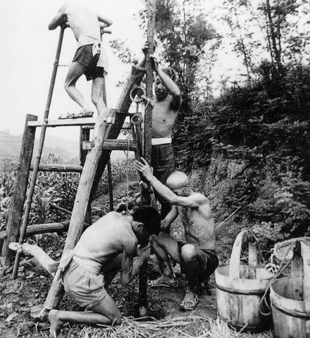 Oil wells are drilled in China