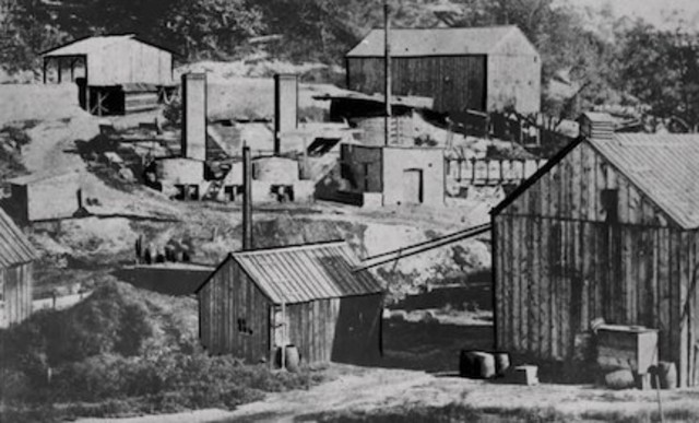 First modern oil refineries