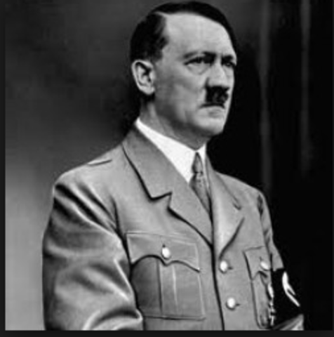 Hitler hears of the war ending