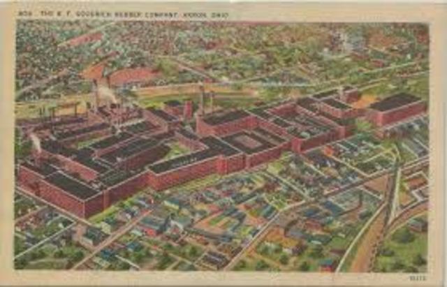 BF Goodrich Founds Akron Rubber Works