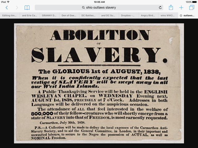 1802-Ohio outlaws slavery