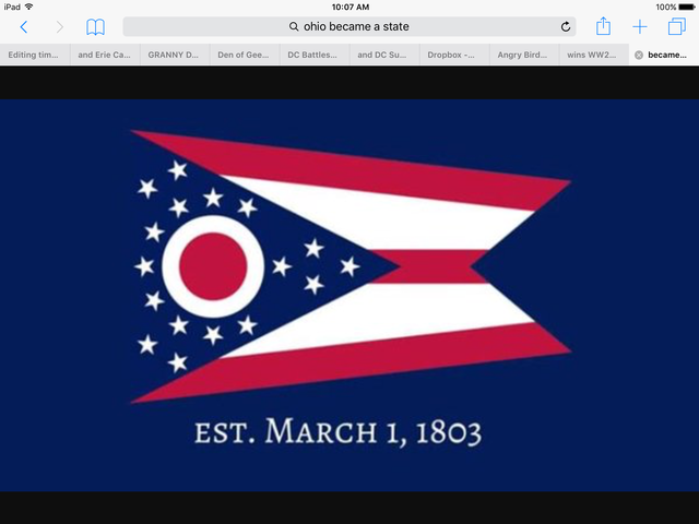 1803-Ohio became a state