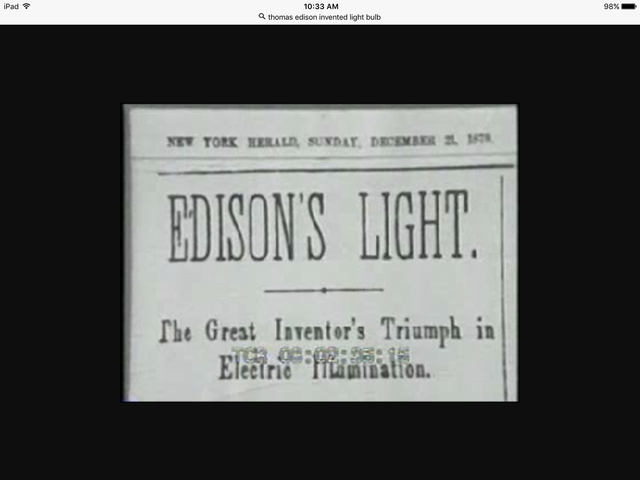 1879-Thomas Edison invented the electric light bulb
