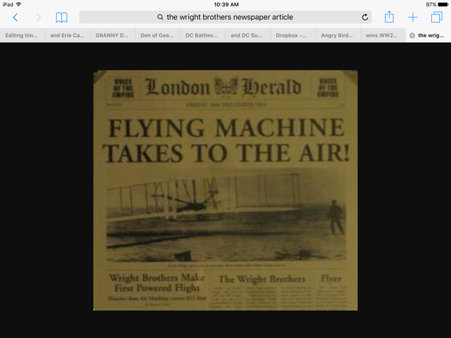 1903-Orville and Wilbur Wright complete the first successful flight of a powered plane