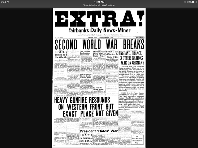 1940- Ohio helps win World War 2