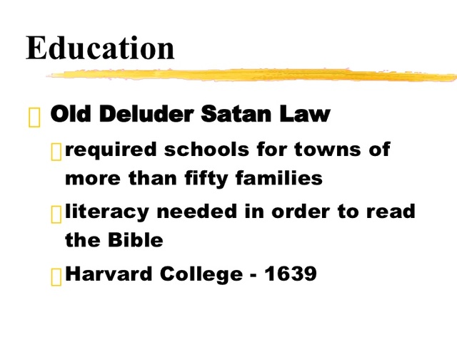 Old Deluder Satan Law