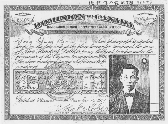 Chinese Head Tax End