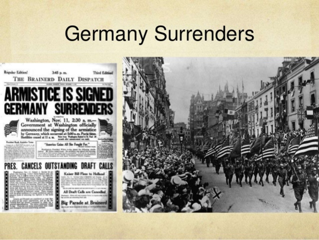 World War 1 Comes to an End