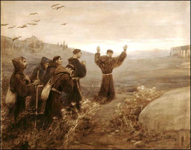 Francisco y sus hermanos redactan una sencilla regla para hacer una comunidad de la iglesia católica el 6 de marzo.